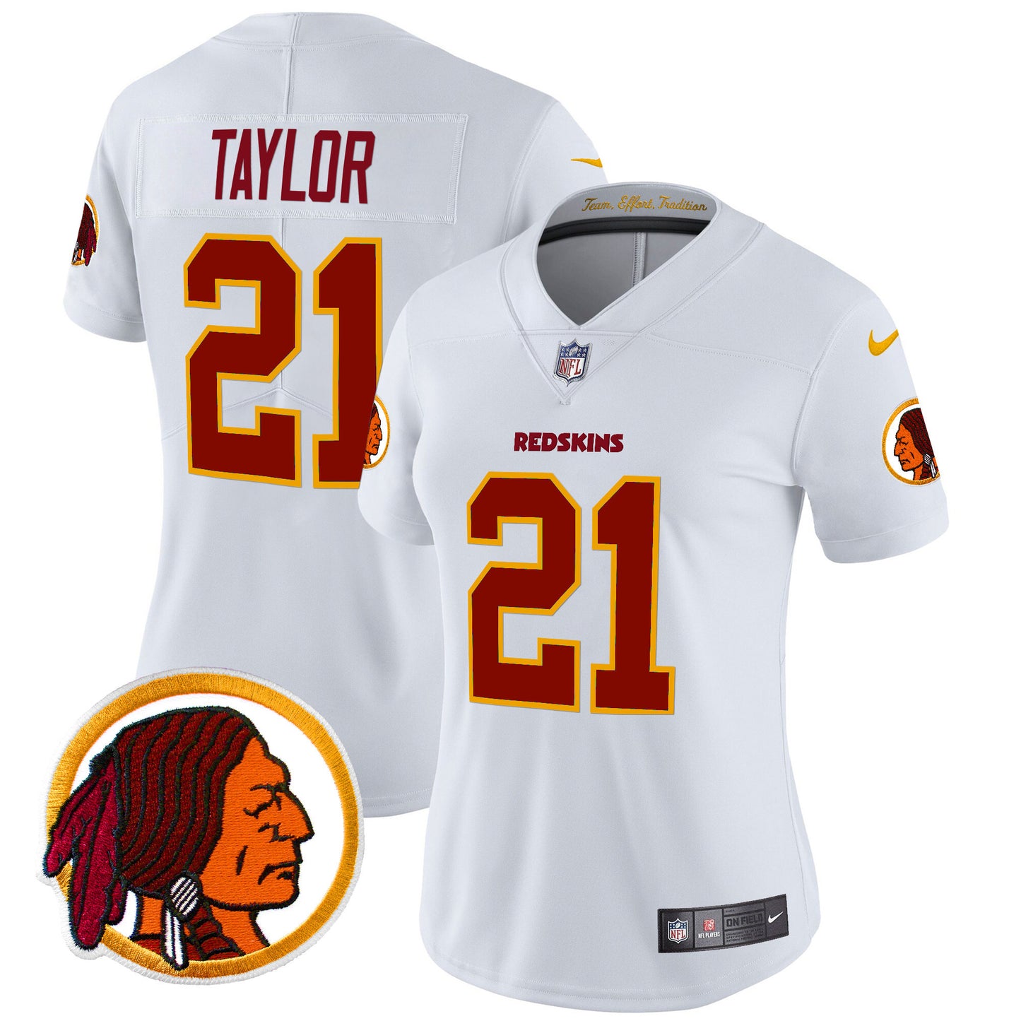 Women's Washington Redskins Throwback Vapor Limited Jersey V2 - All Stitched