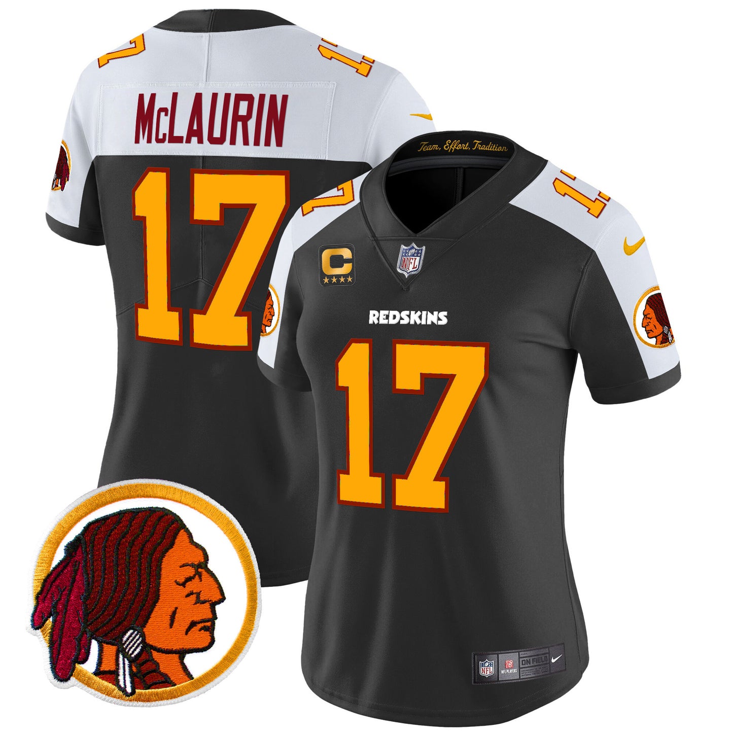 Women's Washington Redskins Throwback Vapor Limited Jersey V2 - All Stitched