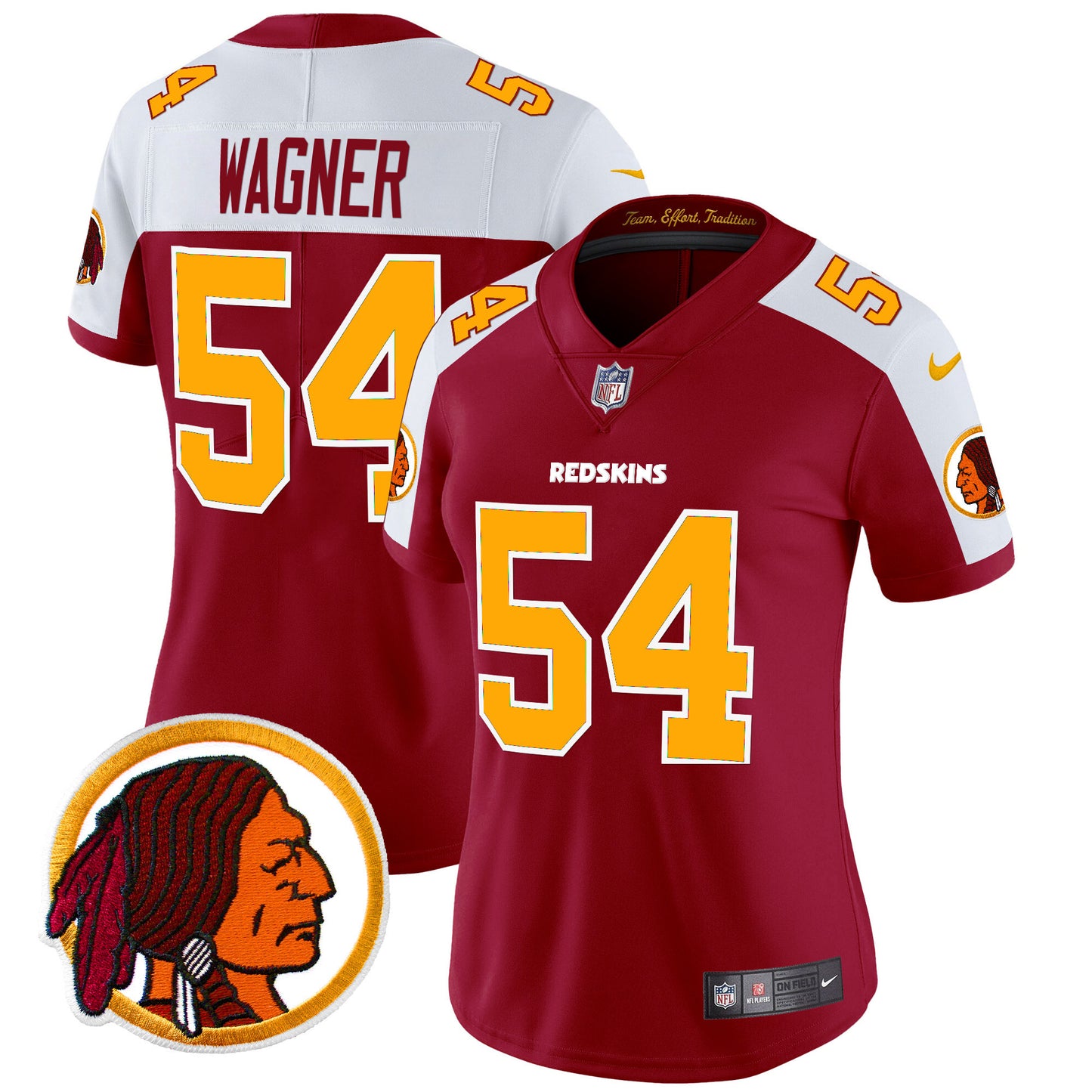 Women's Washington Redskins Throwback Vapor Limited Jersey V2 - All Stitched