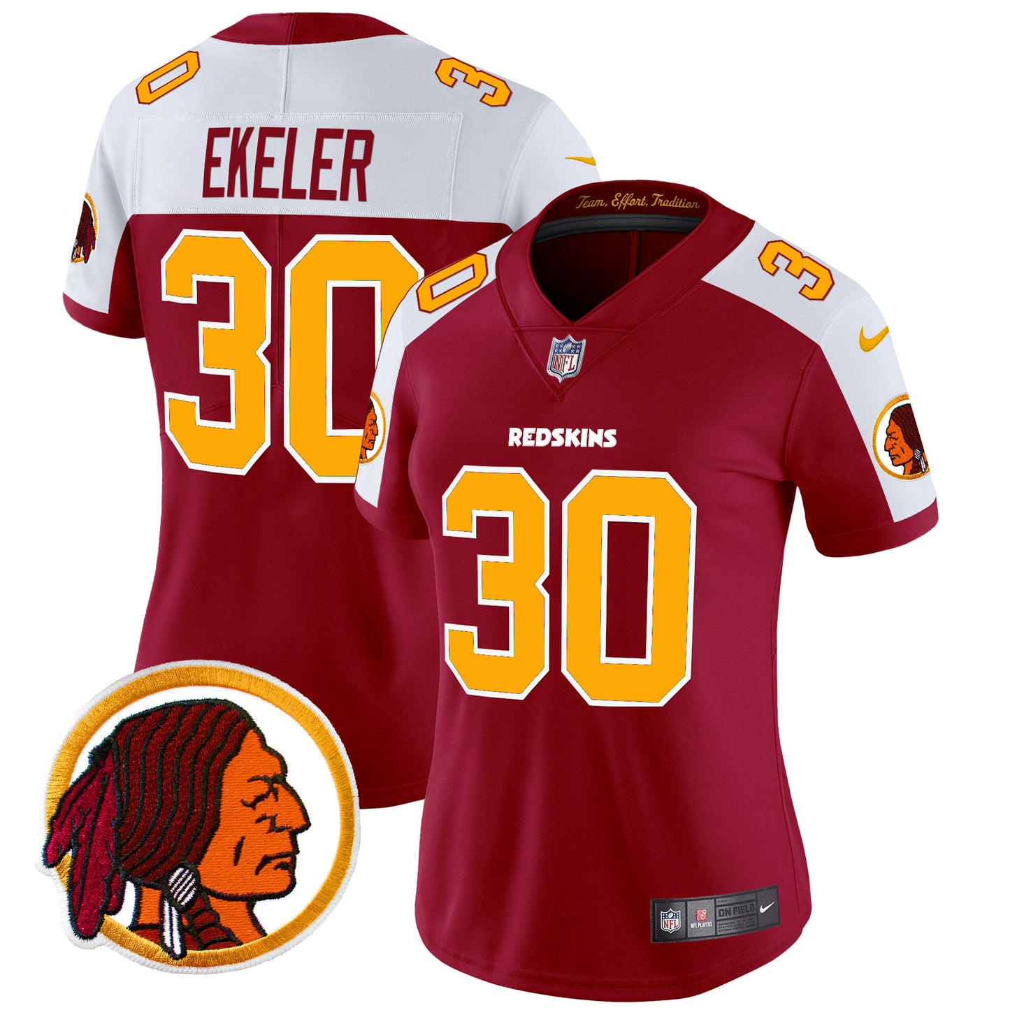 Women's Washington Redskins Throwback Vapor Limited Jersey V2 - All Stitched