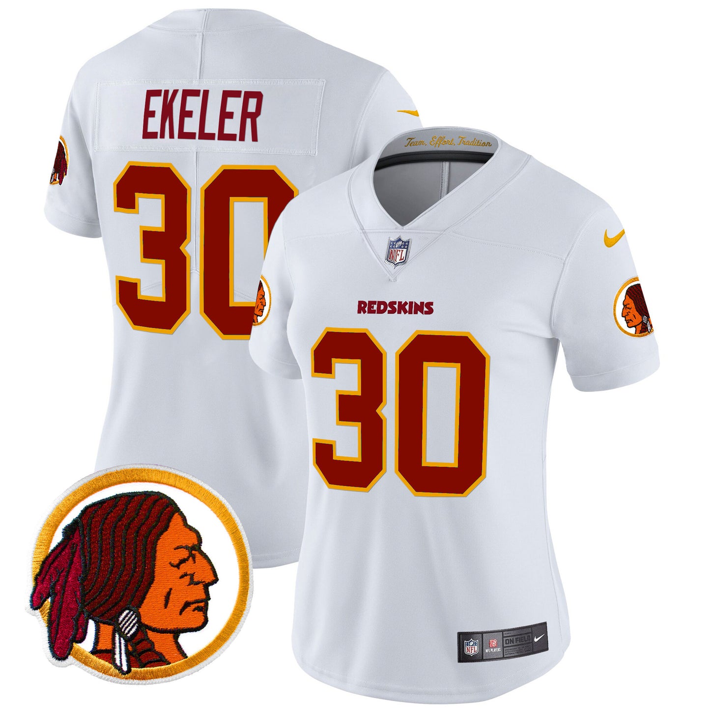 Women's Washington Redskins Throwback Vapor Limited Jersey V2 - All Stitched