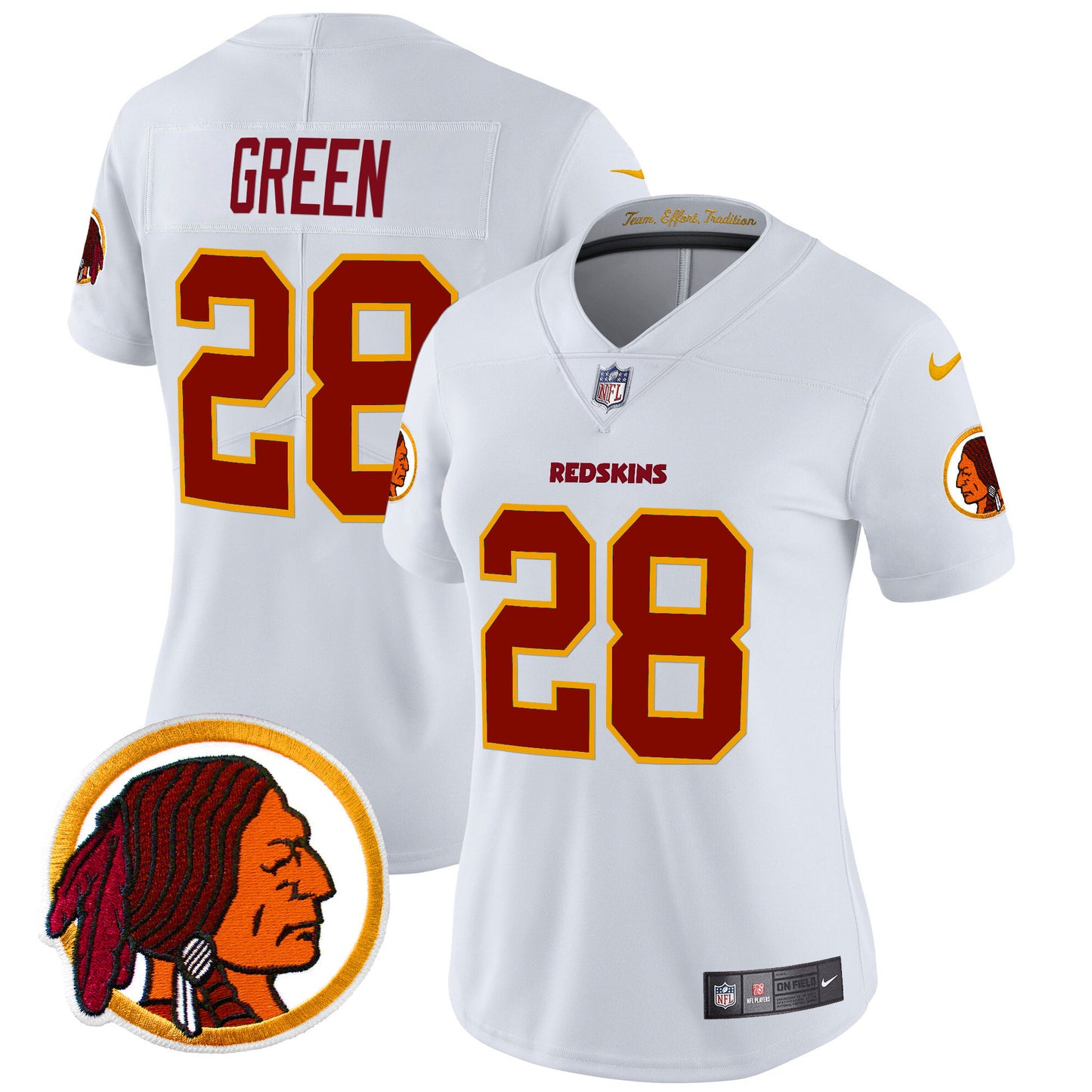 Women's Washington Redskins Throwback Vapor Limited Jersey V2 - All Stitched