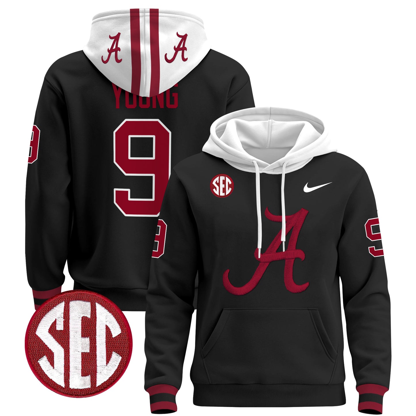 Alabama Crimson Tide 2024 Pullover Hoodie V2 - All Stitched