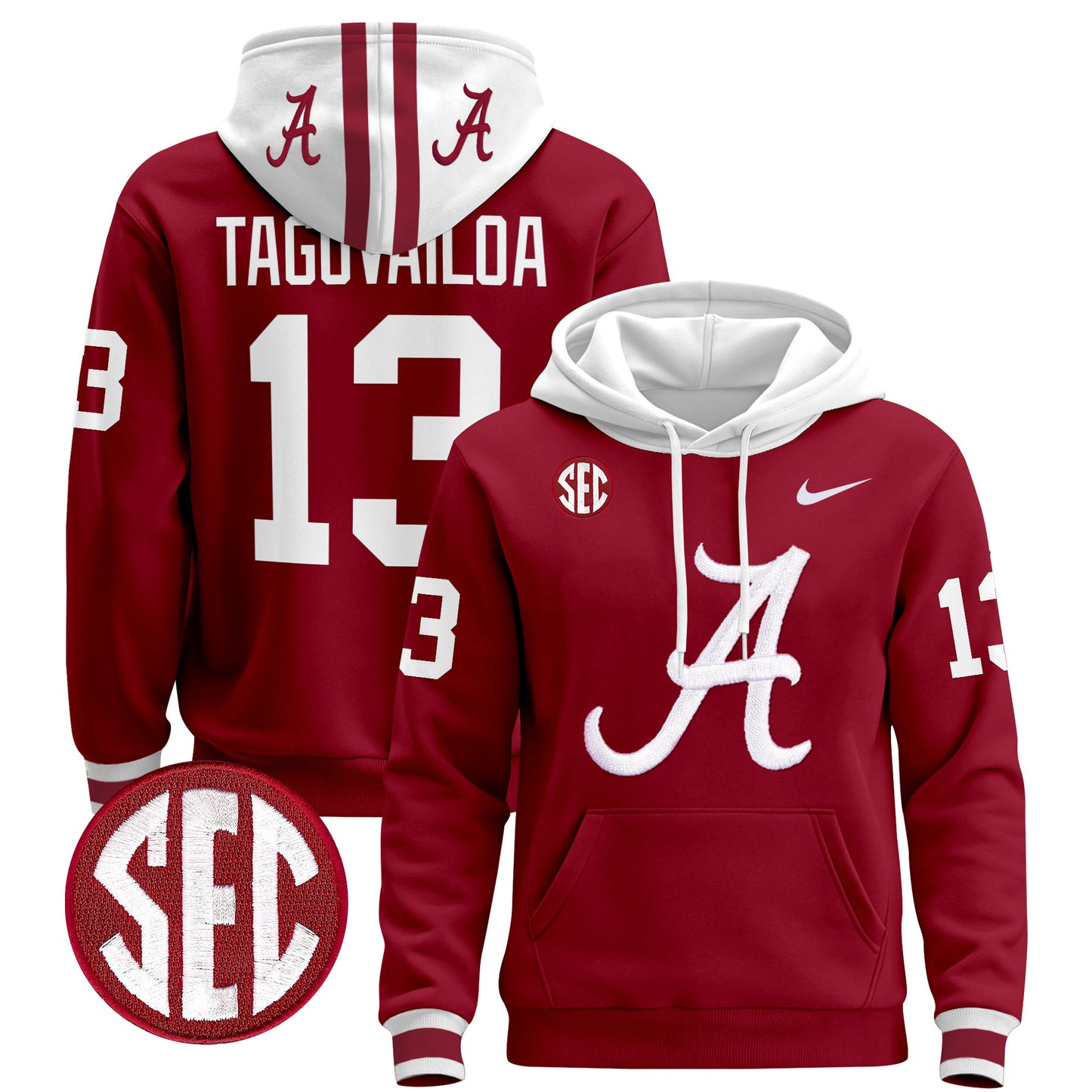 Alabama Crimson Tide 2024 Pullover Hoodie V2 - All Stitched