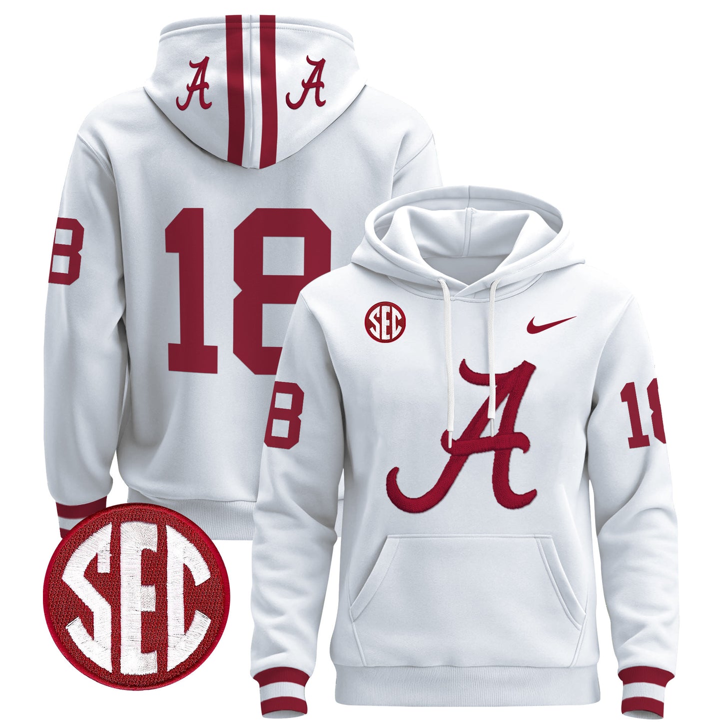 Alabama Crimson Tide 2024 Pullover Hoodie V2 - All Stitched