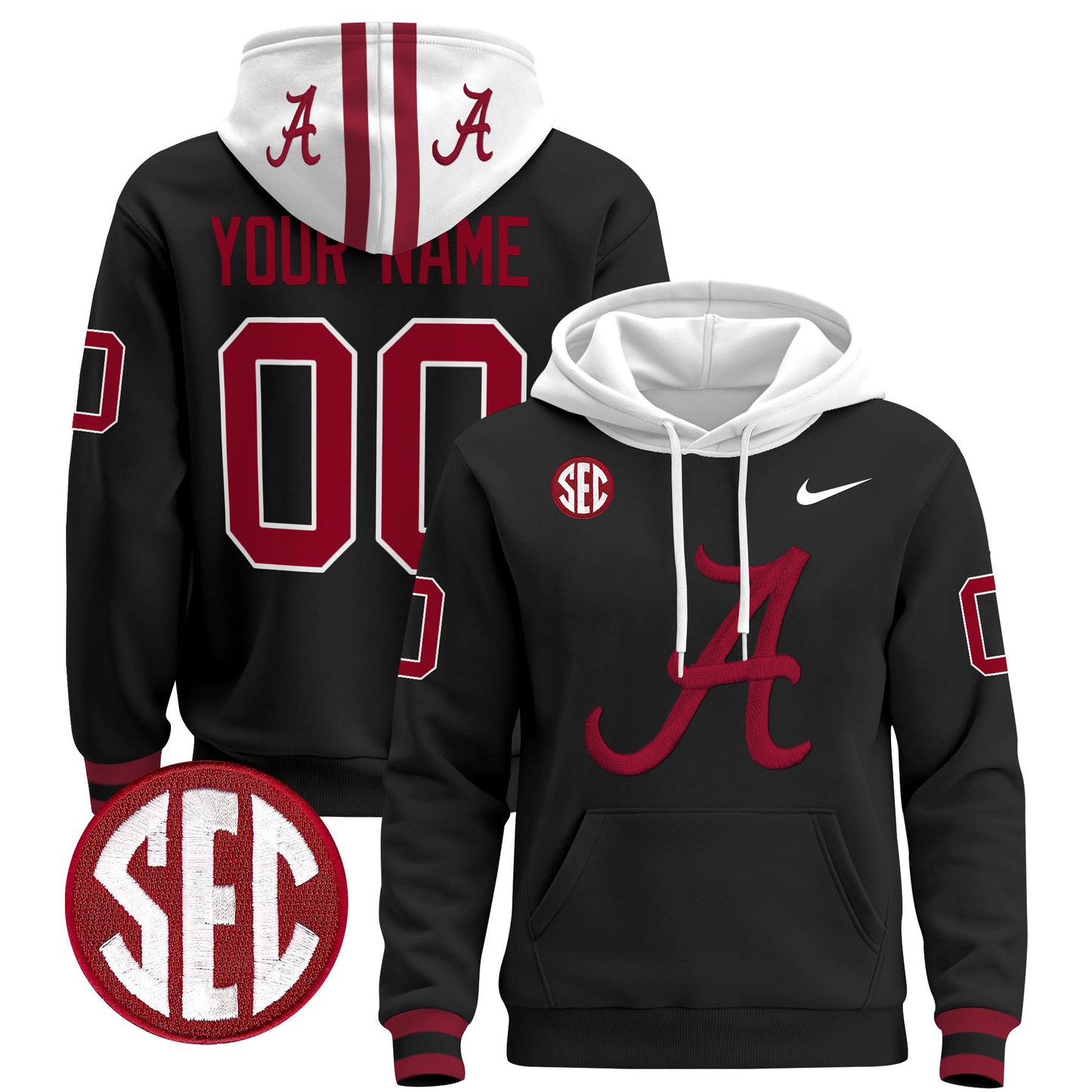 Alabama Crimson Tide 2024 Custom Pullover Hoodie V2 - All Stitched