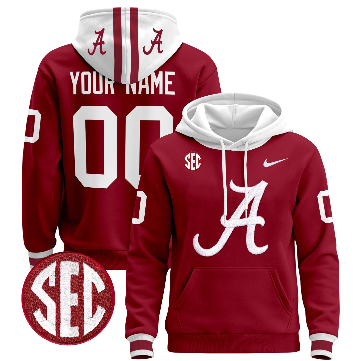 Alabama Crimson Tide 2024 Custom Pullover Hoodie V2 - All Stitched