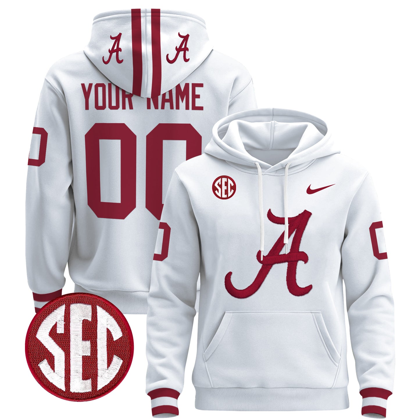 Alabama Crimson Tide 2024 Custom Pullover Hoodie V2 - All Stitched