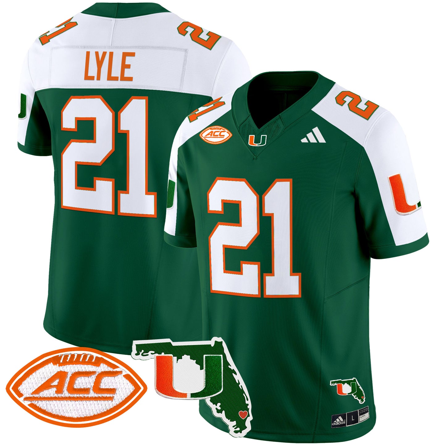 Miami Hurricanes 2024 Florida Patch Vapor Limited Jersey - All Stitched