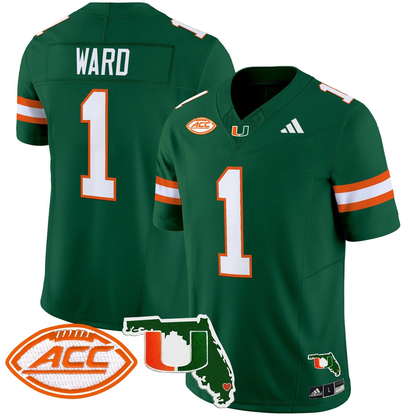 Miami Hurricanes 2024 Florida Patch Vapor Limited Jersey - All Stitched