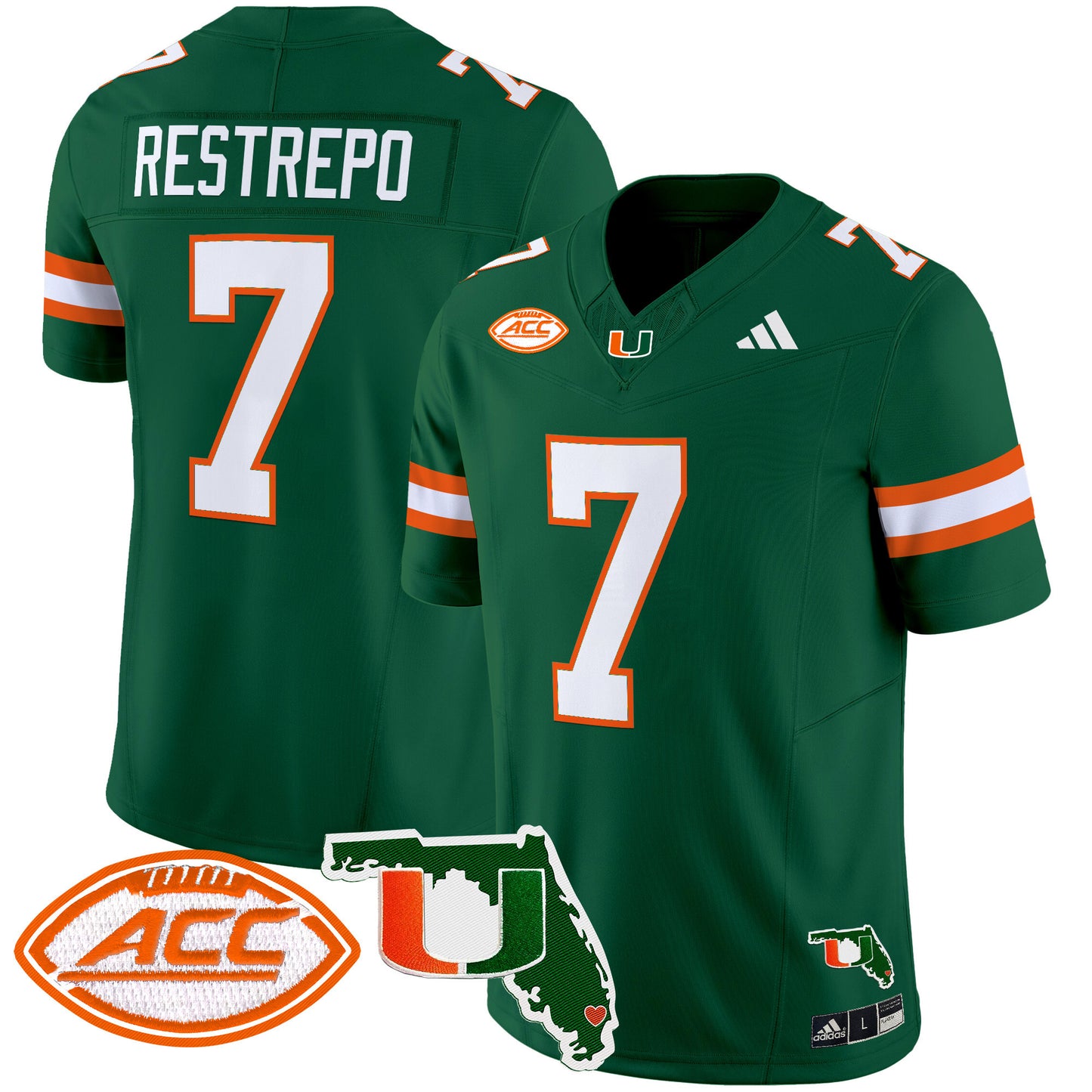 Miami Hurricanes 2024 Florida Patch Vapor Limited Jersey - All Stitched