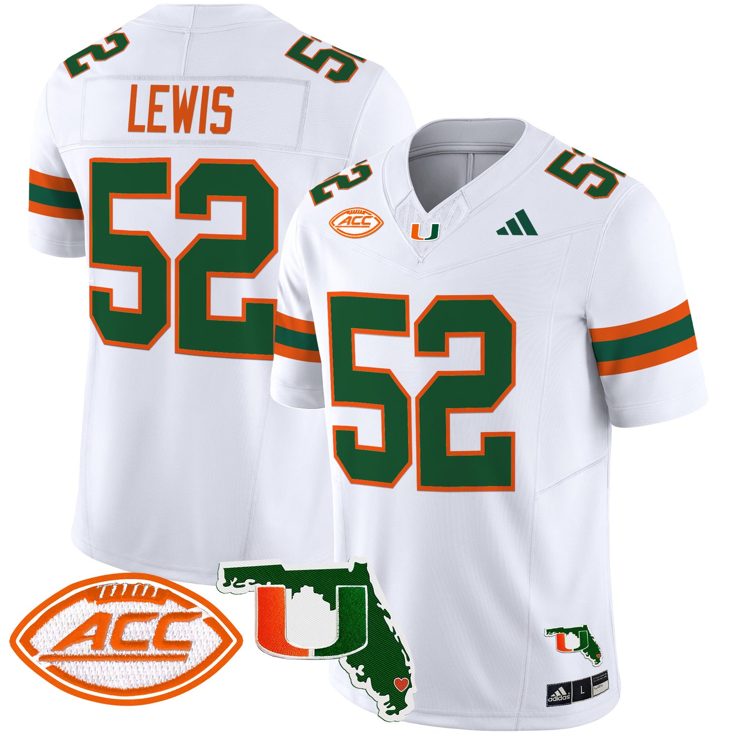 Miami Hurricanes 2024 Florida Patch Vapor Limited Jersey - All Stitched