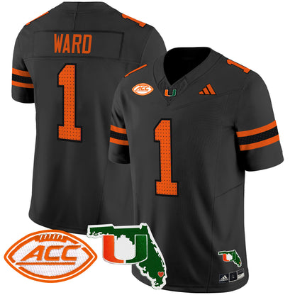 Miami Hurricanes 2024 Florida Patch Vapor Limited Jersey - All Stitched