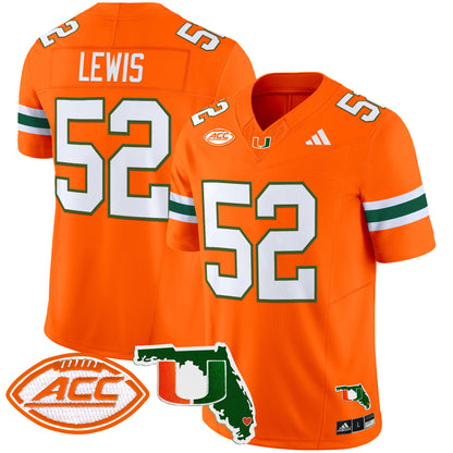 Miami Hurricanes 2024 Florida Patch Vapor Limited Jersey - All Stitched