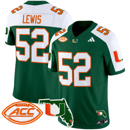 Miami Hurricanes 2024 Florida Patch Vapor Limited Jersey - All Stitched