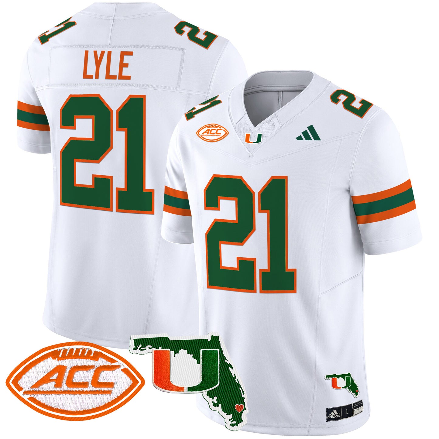 Miami Hurricanes 2024 Florida Patch Vapor Limited Jersey - All Stitched