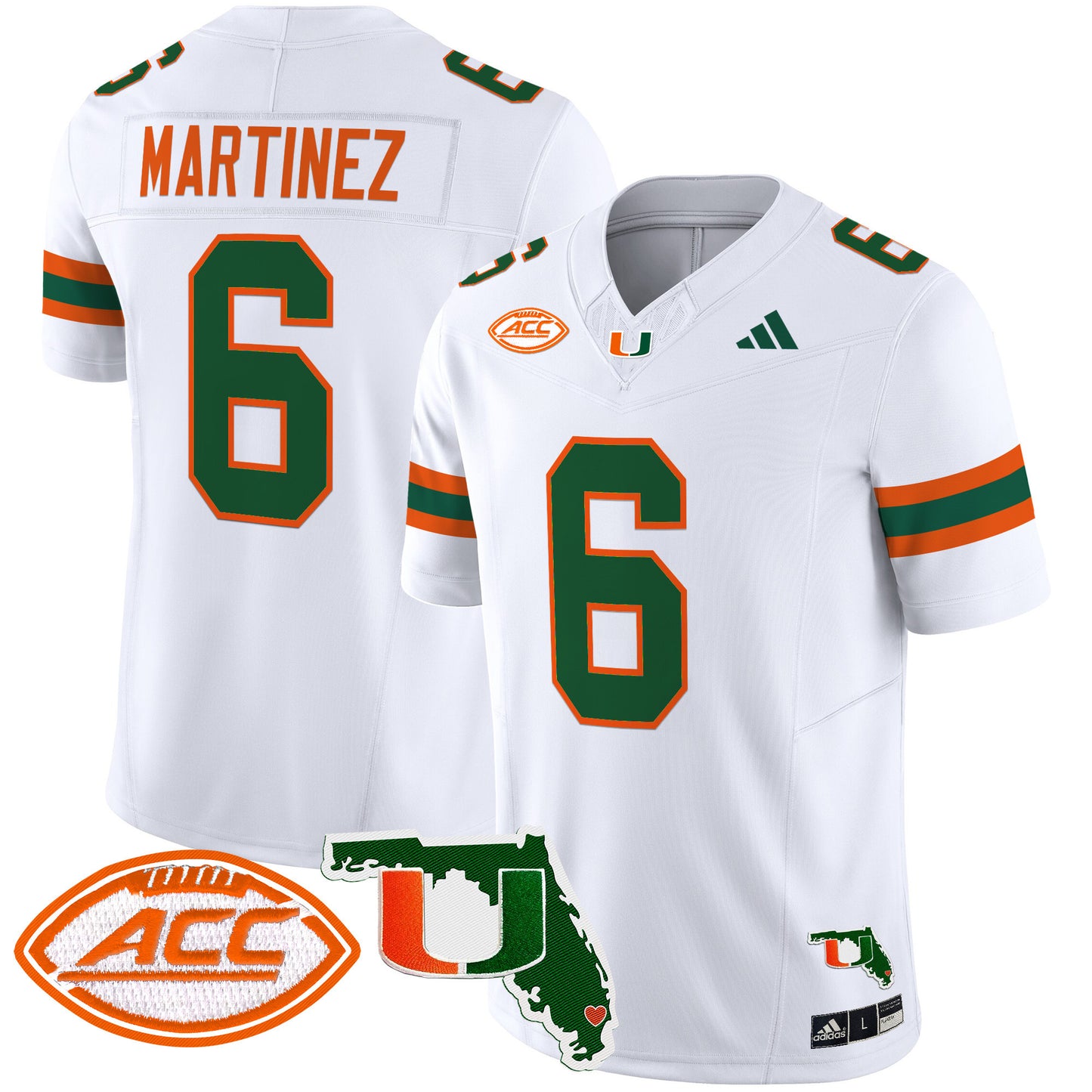 Miami Hurricanes 2024 Florida Patch Vapor Limited Jersey - All Stitched