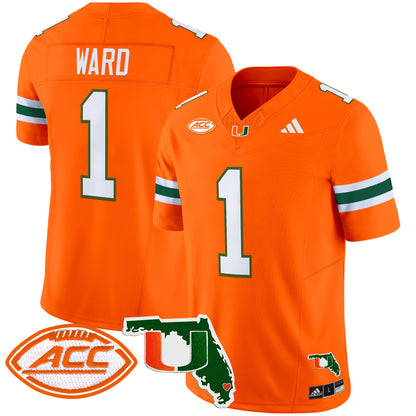 Miami Hurricanes 2024 Florida Patch Vapor Limited Jersey - All Stitched