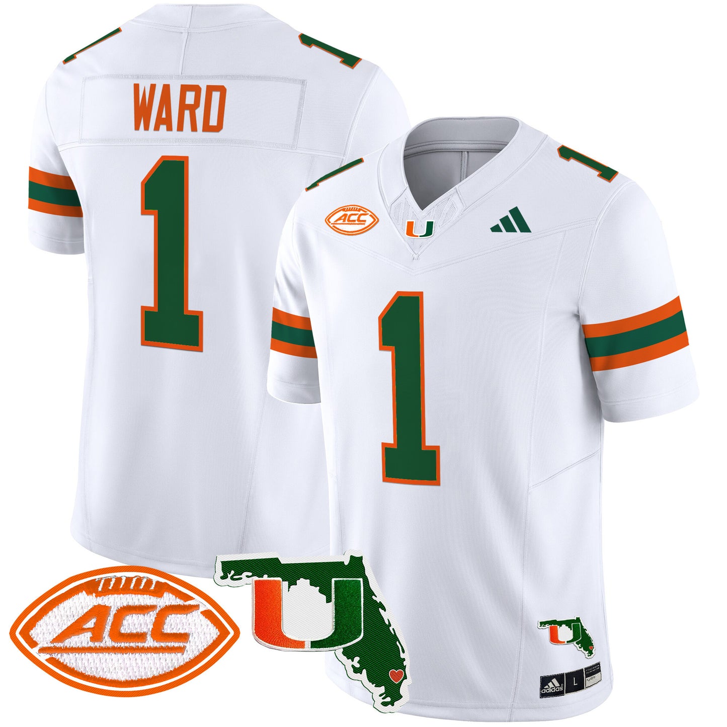 Miami Hurricanes 2024 Florida Patch Vapor Limited Jersey - All Stitched