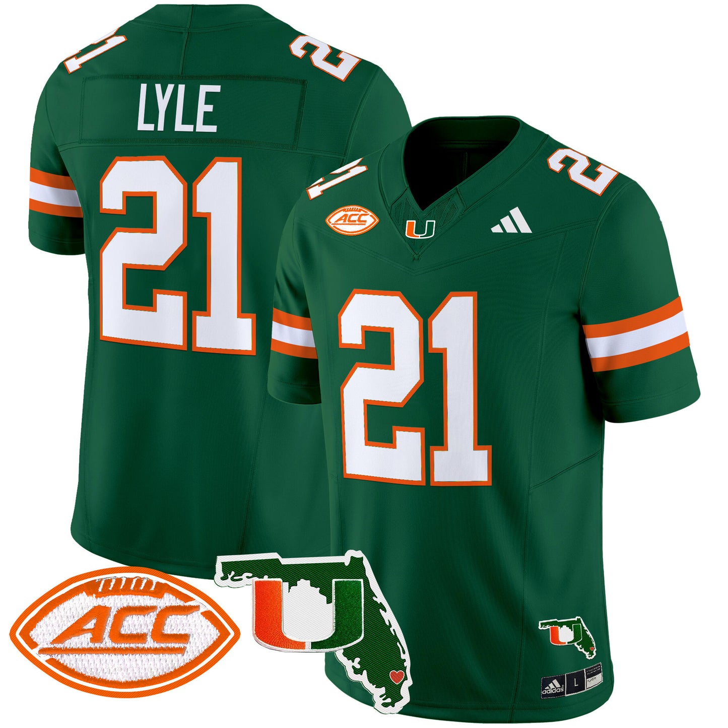 Miami Hurricanes 2024 Florida Patch Vapor Limited Jersey - All Stitched