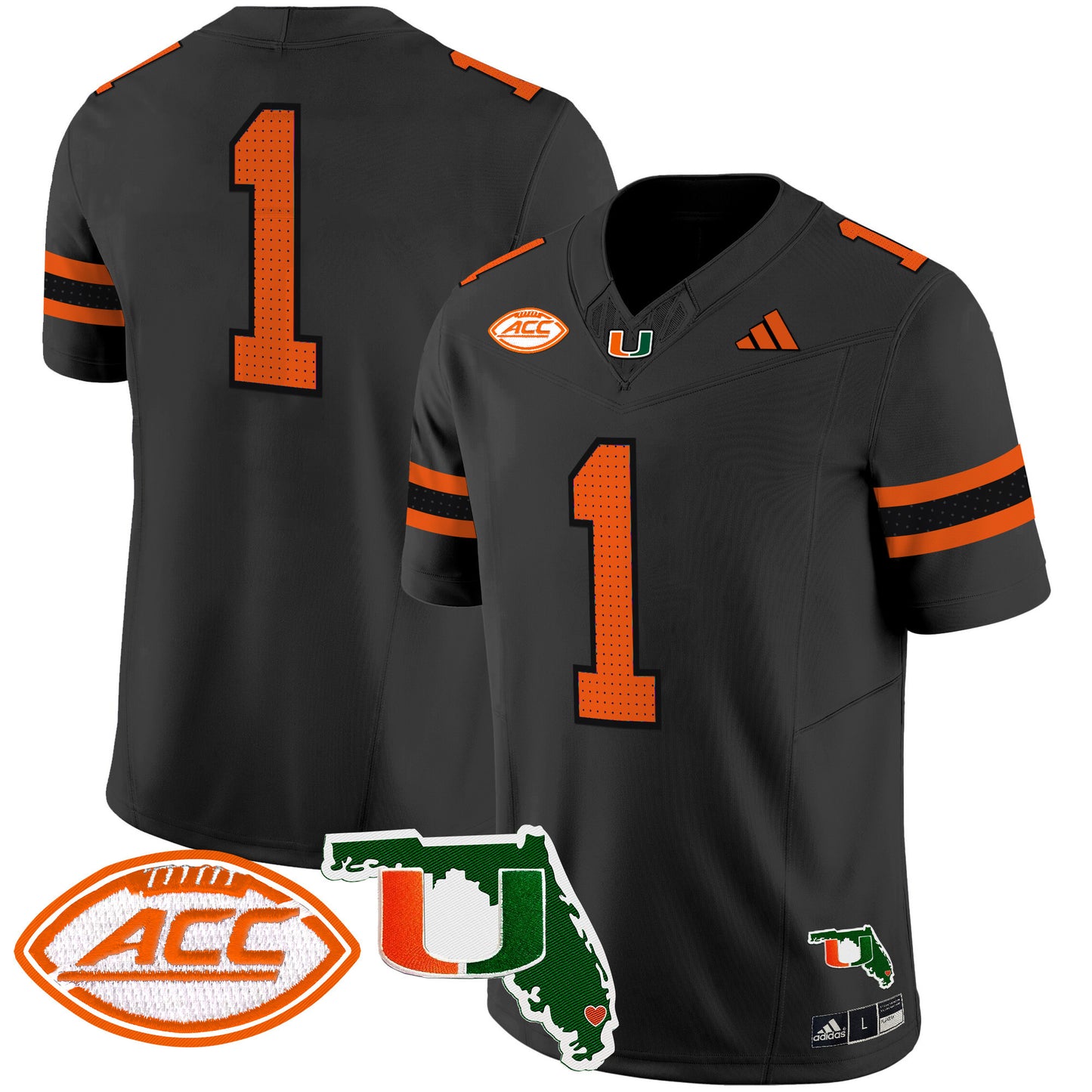 Miami Hurricanes 2024 Florida Patch Vapor Limited Jersey - All Stitched