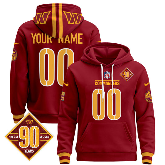 Washington Commanders 2024 Custom Pullover Hoodie