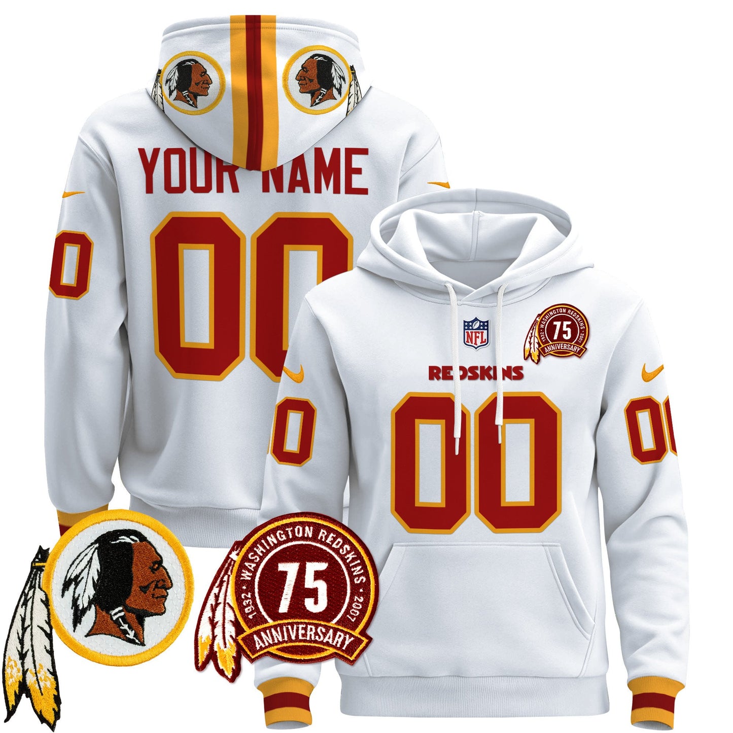 Washington Washington Redskins 2024 Custom Pullover Hoodie