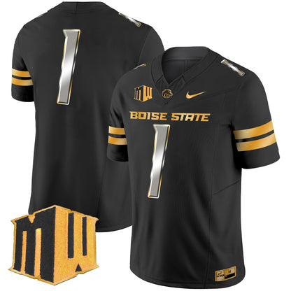 Boise State Broncos 2024 Gold Vapor Limited Jersey - All Stitched