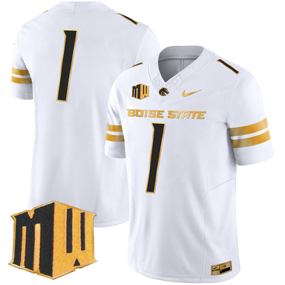 Boise State Broncos 2024 Gold Vapor Limited Jersey - All Stitched