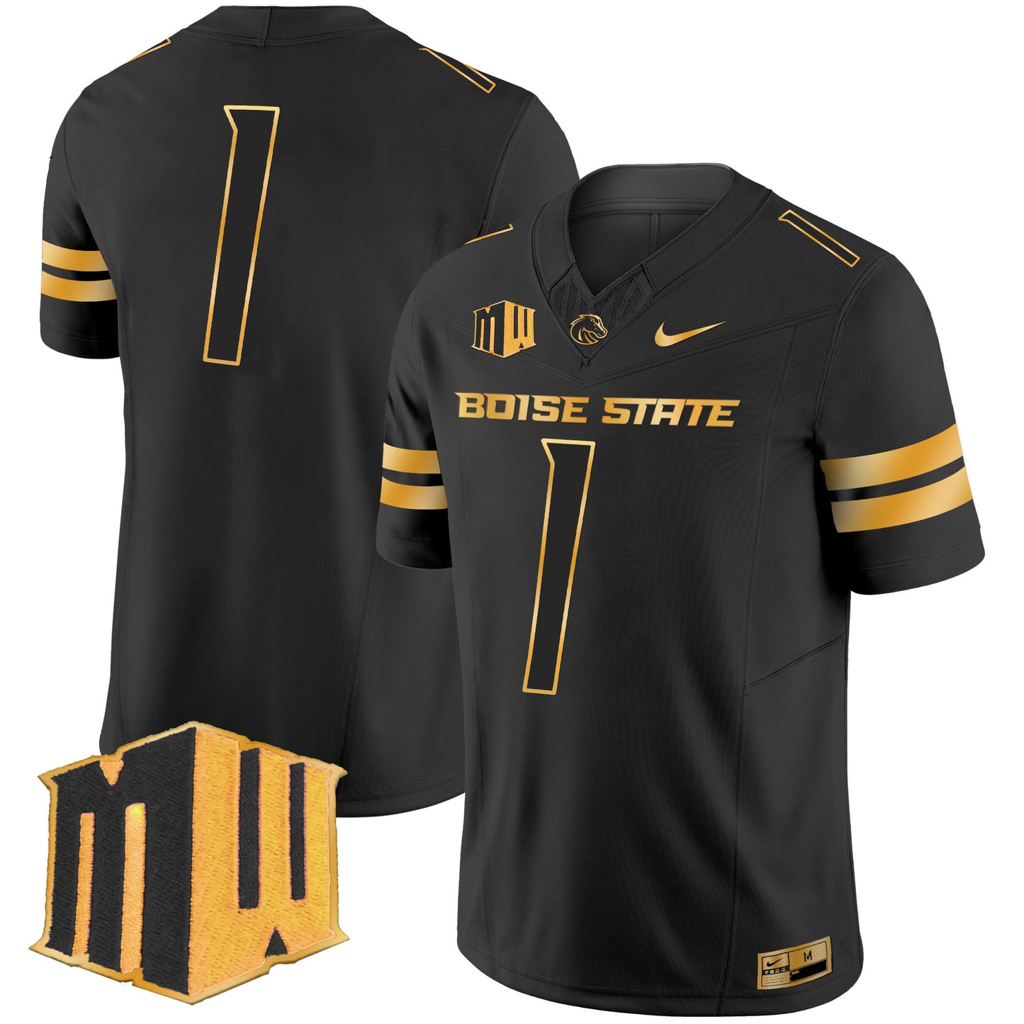 Boise State Broncos 2024 Gold Vapor Limited Jersey - All Stitched