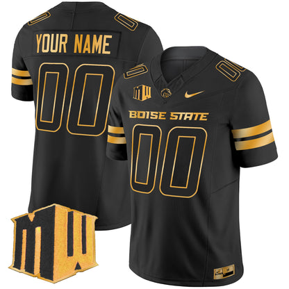 Boise State Broncos 2024 Gold Vapor Limited Custom Jersey - All Stitched