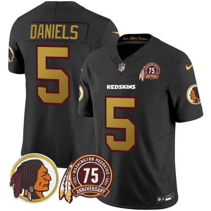 Washington Redskins 75th Patch Throwback Vapor Limited Jersey V2 - All Stitched