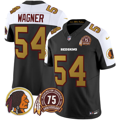 Washington Redskins 75th Patch Throwback Vapor Limited Jersey V2 - All Stitched