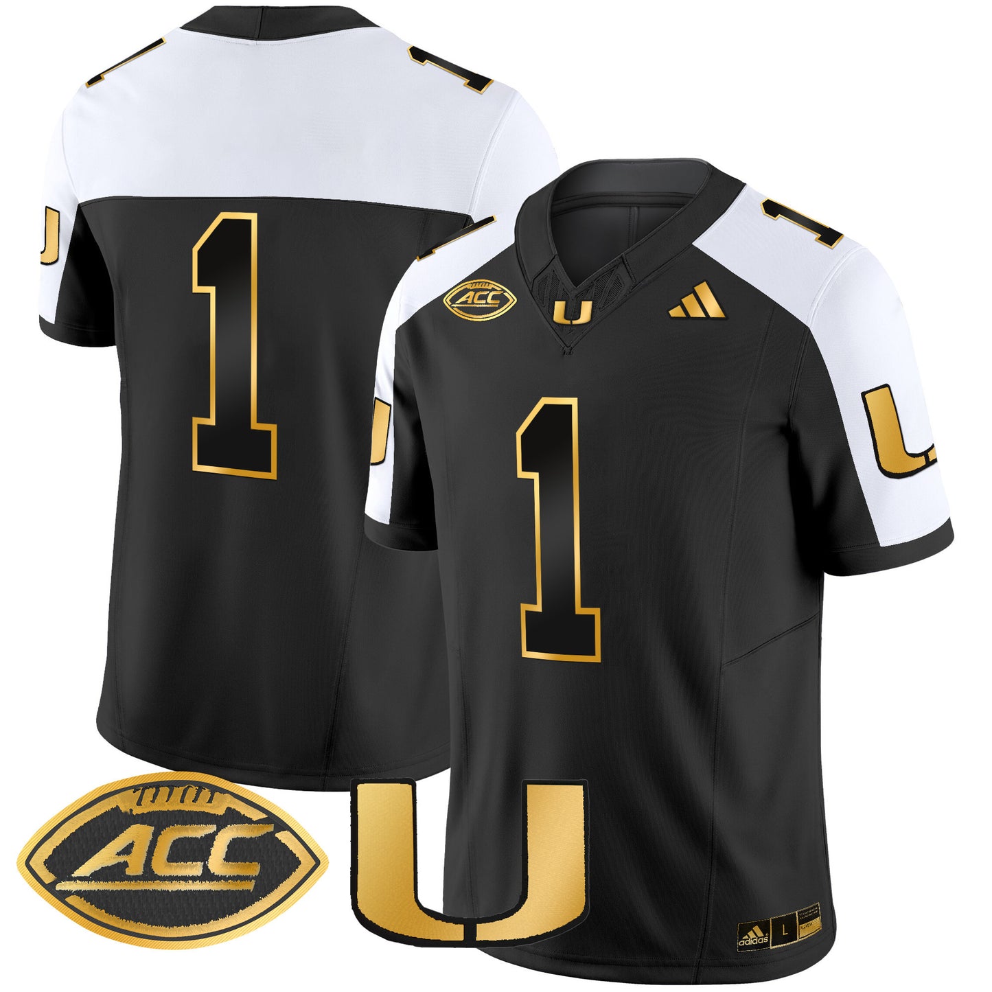 Miami Hurricanes 2024 Gold Vapor Limited Jersey - All Stitched