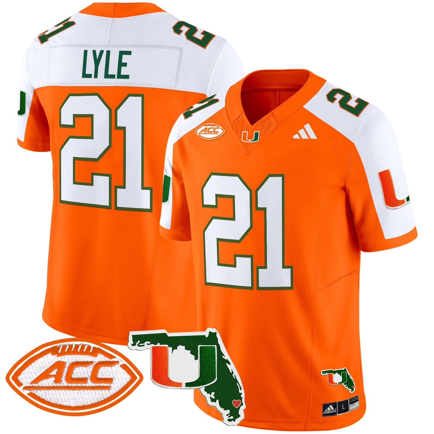 Miami Hurricanes 2024 Florida Patch Vapor Limited Jersey - All Stitched