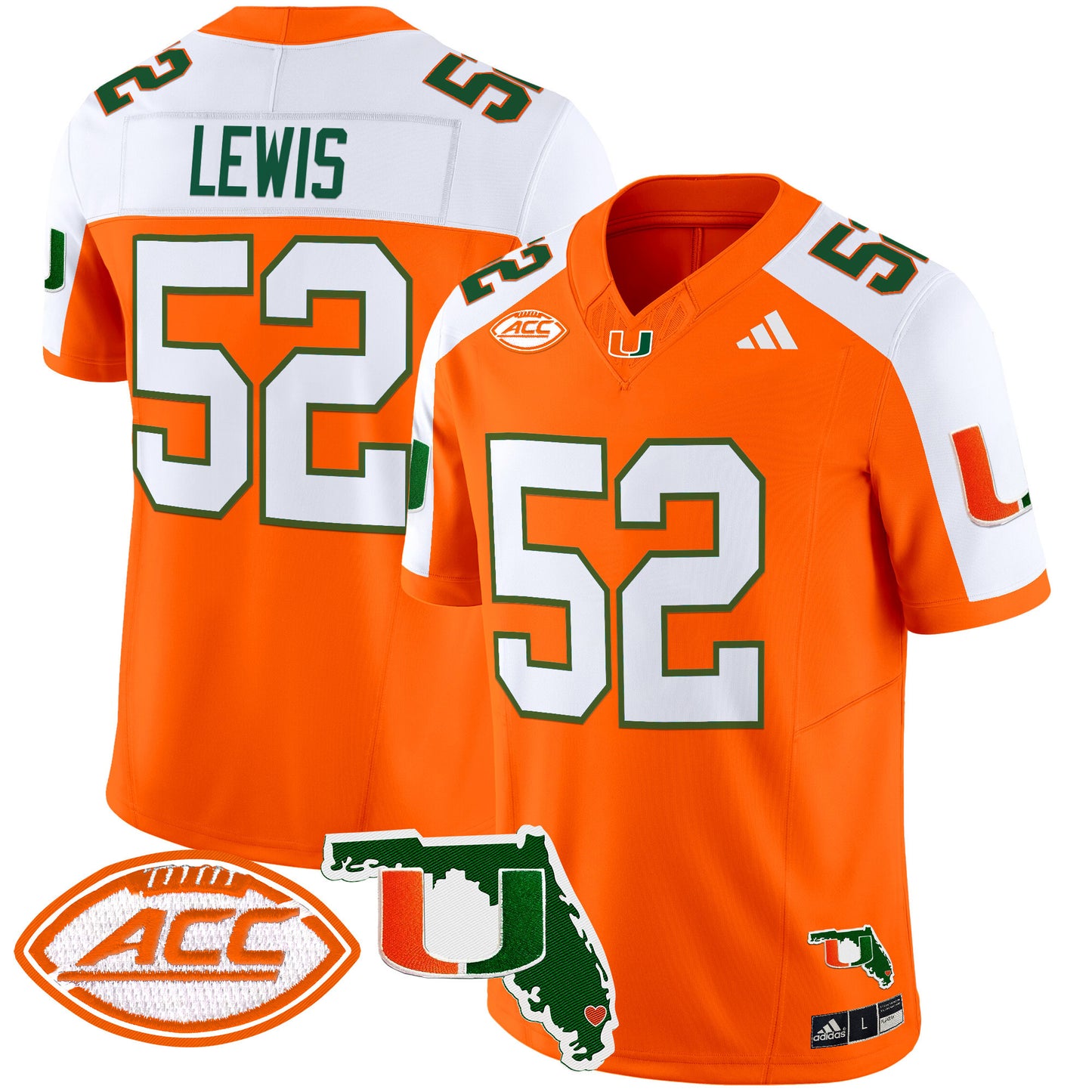 Miami Hurricanes 2024 Florida Patch Vapor Limited Jersey - All Stitched