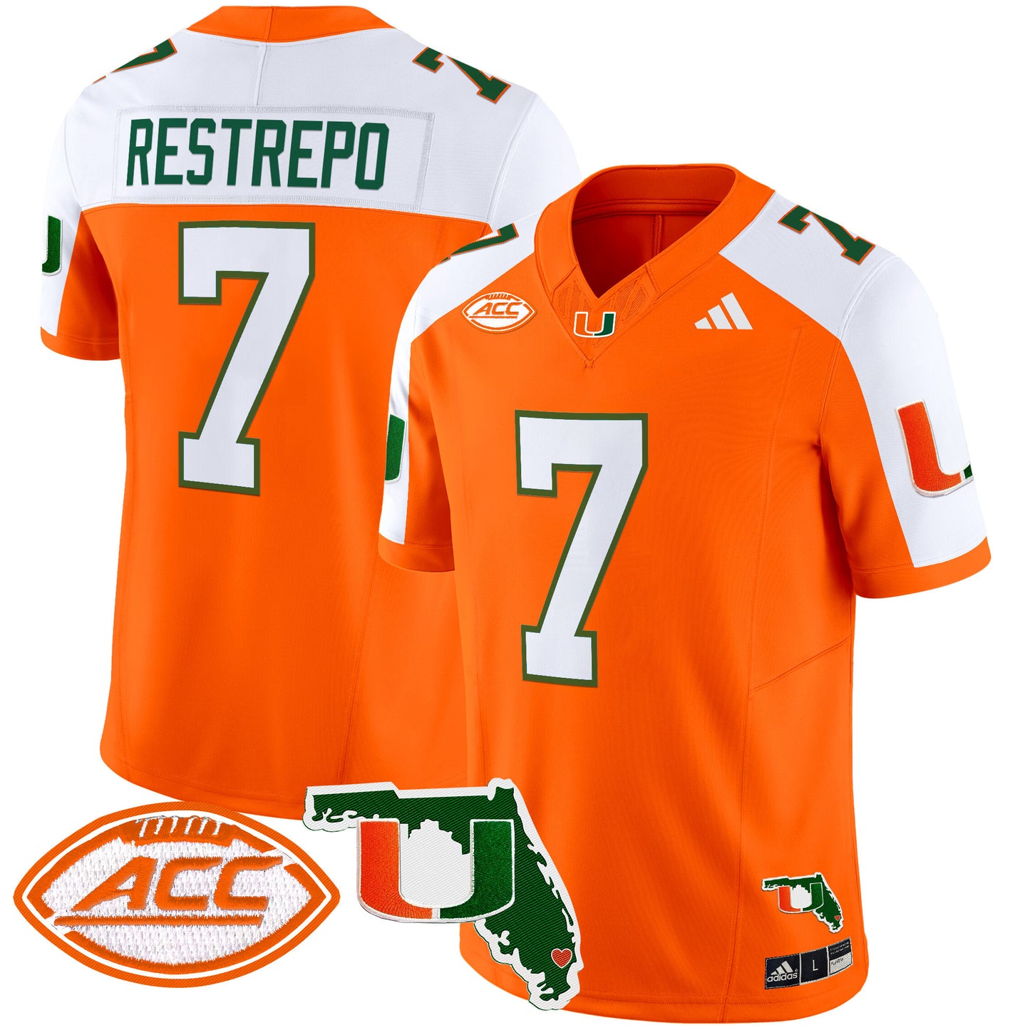 Miami Hurricanes 2024 Florida Patch Vapor Limited Jersey - All Stitched