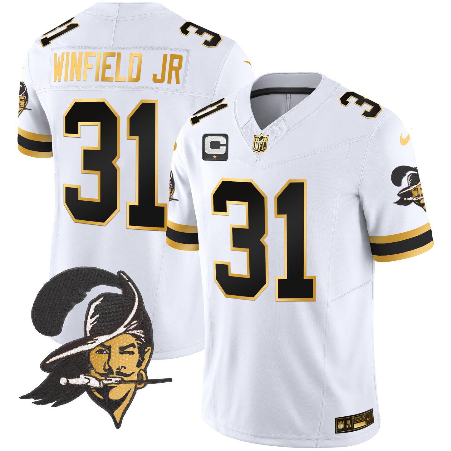 Buccaneers Throwback Gold Vapor Limited Jersey - All Stitched