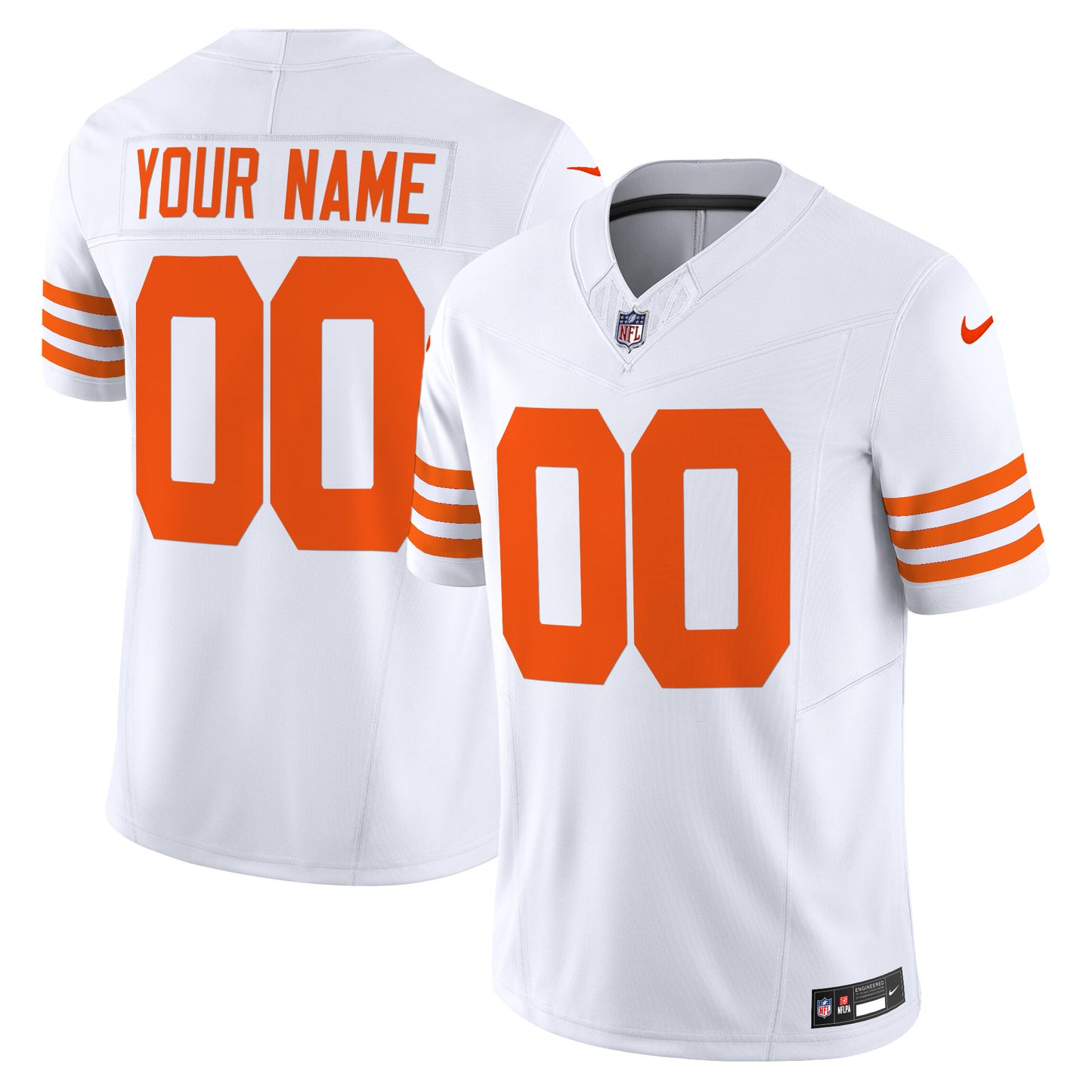 Chicago Bears Throwback Vapor Limited Custom Jersey - All Stitched