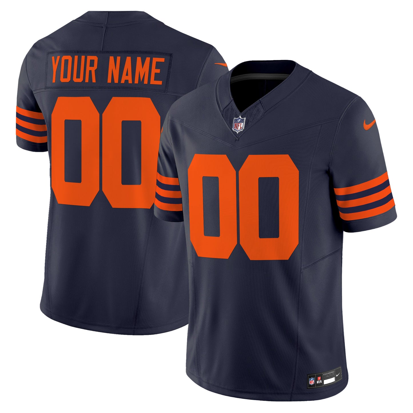 Chicago Bears Throwback Vapor Limited Custom Jersey - All Stitched