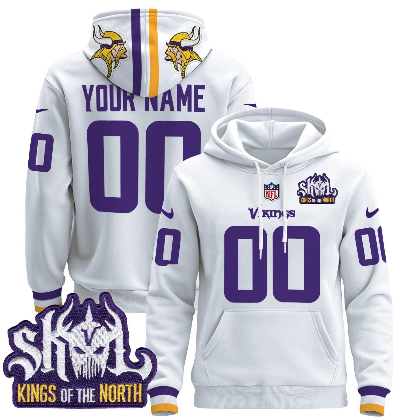 Minnesota Vikings 2024 Custom Pullover Hoodie