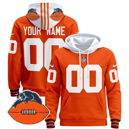 Chicago Bears Throwback 2024 Custom Pullover Hoodie