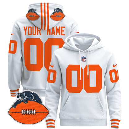 Chicago Bears Throwback 2024 Custom Pullover Hoodie