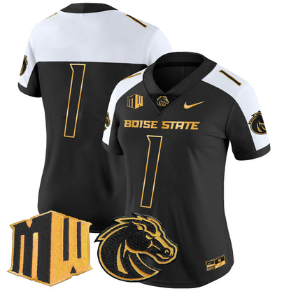 WoBoise State Broncos 2024 Gold Vapor Limited Jersey - All Stitched