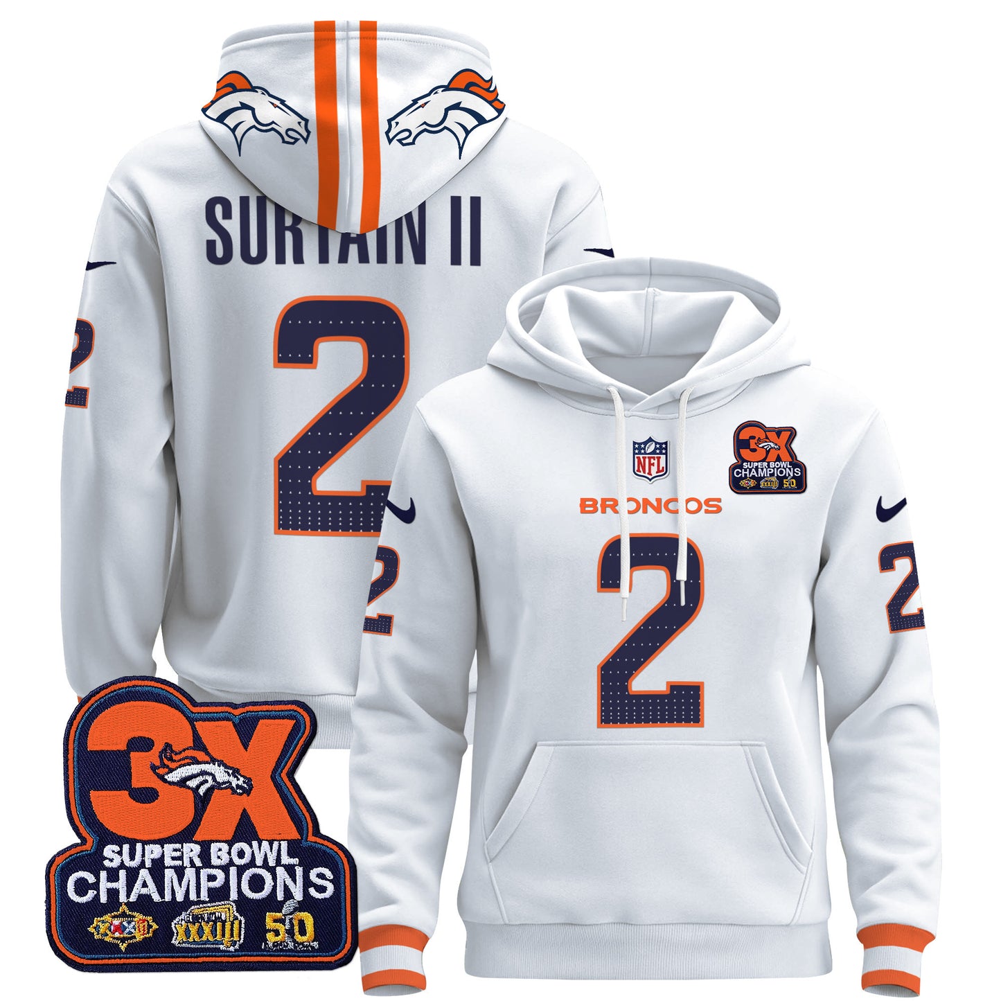 Denver Broncos 2024 Pullover Hoodie