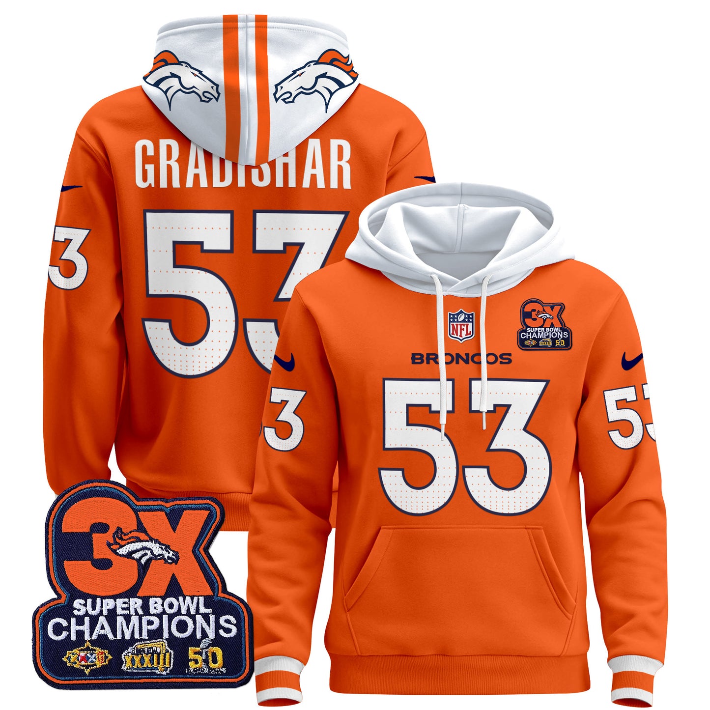 Denver Broncos 2024 Pullover Hoodie