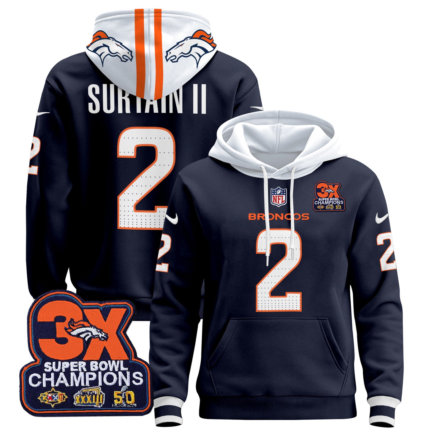 Denver Broncos 2024 Pullover Hoodie