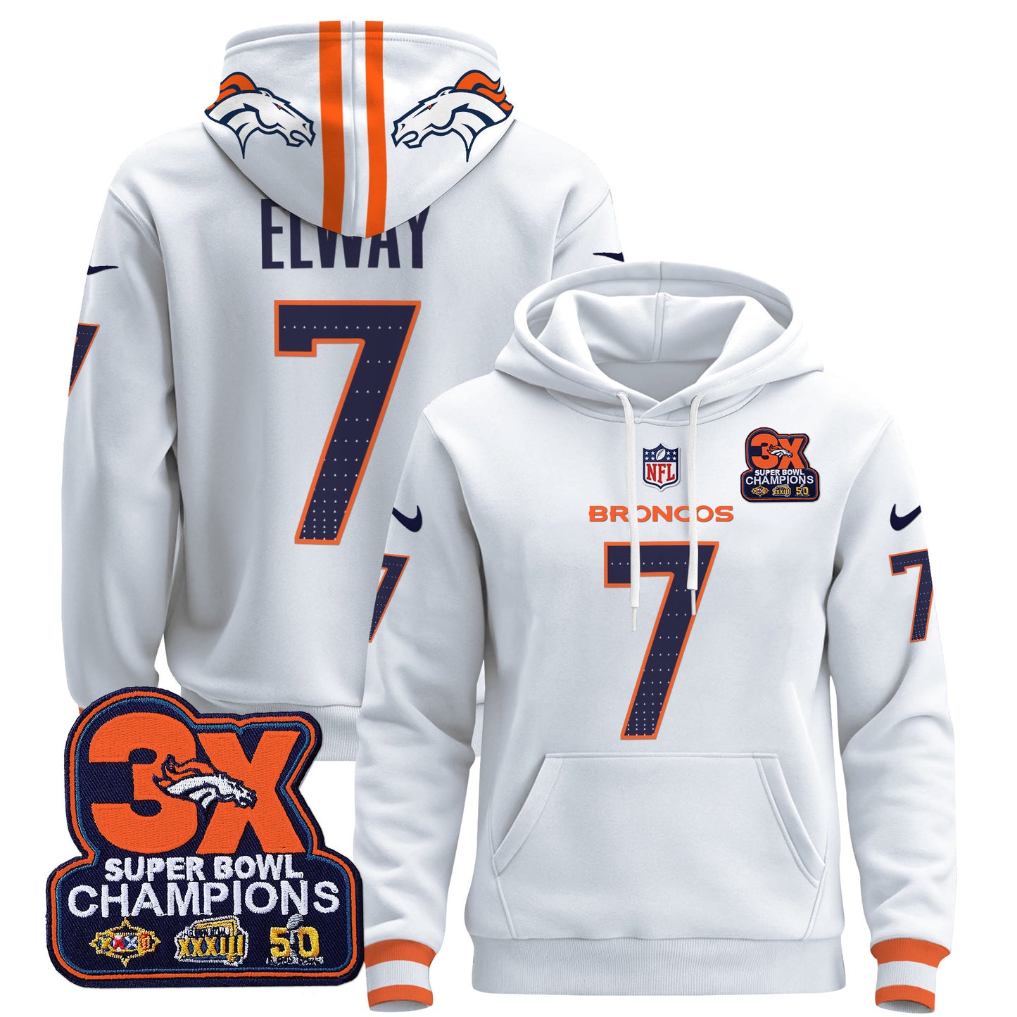 Denver Broncos 2024 Pullover Hoodie