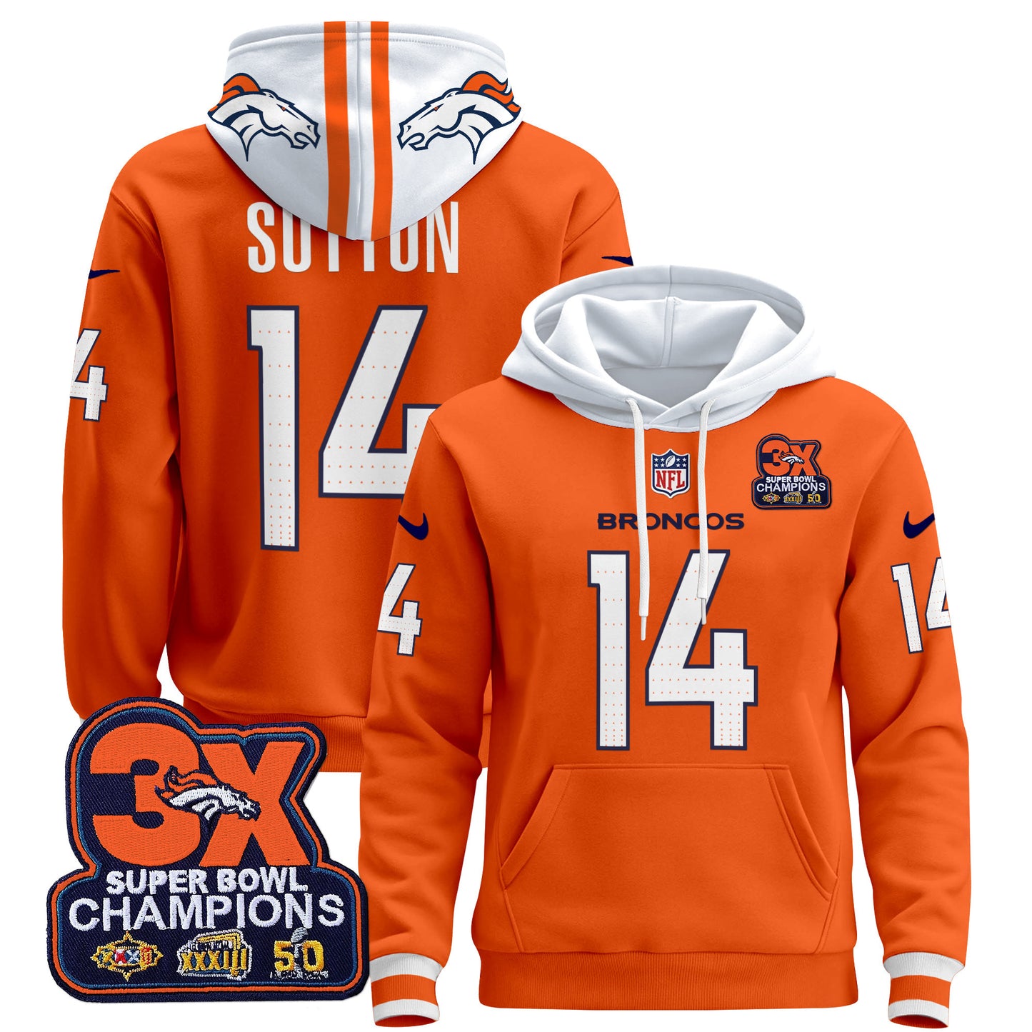 Denver Broncos 2024 Pullover Hoodie