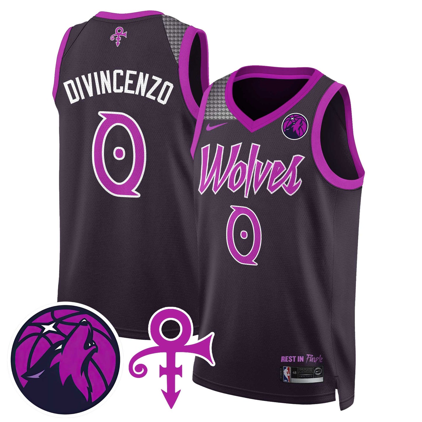 Minnesota Timberwolves Prince Jersey - All Stitched